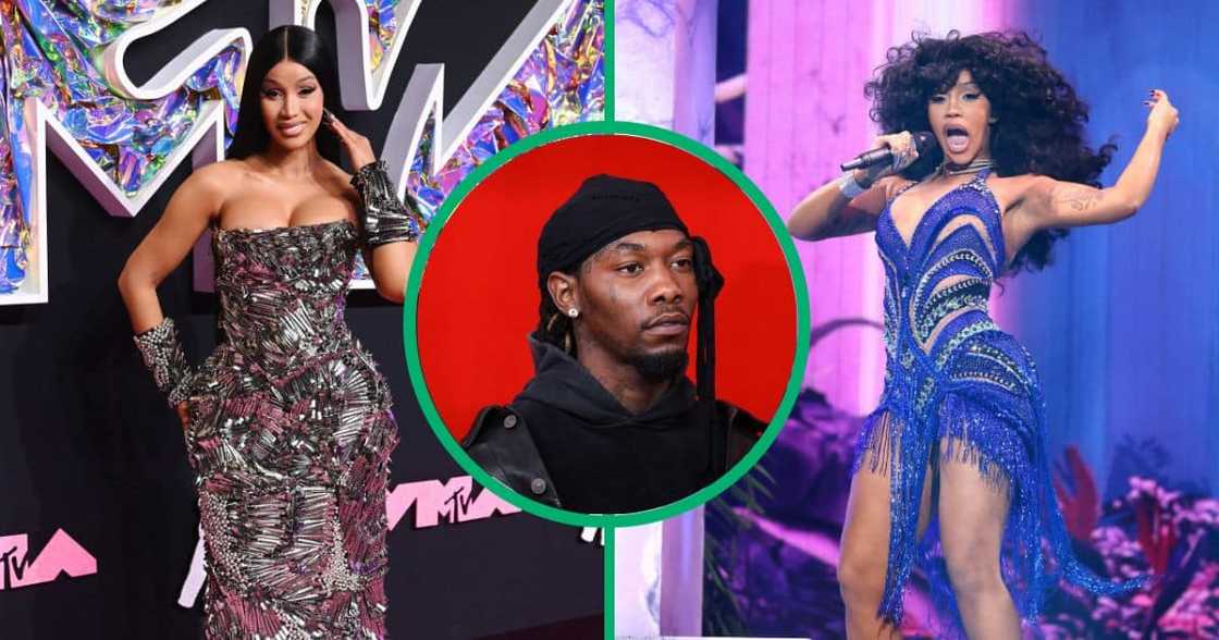 Offset cheers for Cardi B at the MTV VMAs Offset cheers for Cardi B at the MTV VMAs