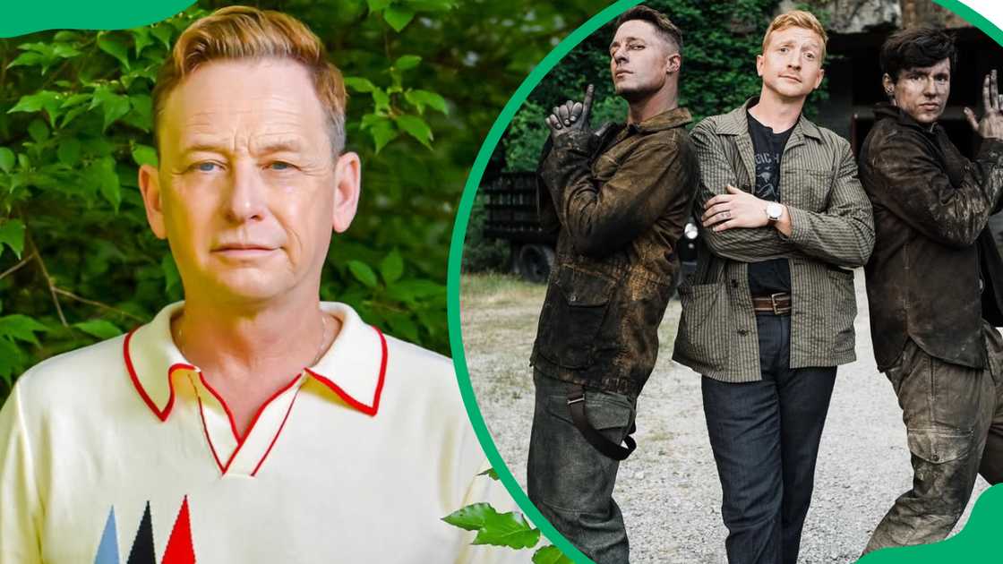 Poet Silas House (L). Colton Haynes, Tyler Childers and James Scully (L-R) during the 2023 filming of the In Your Love music video (R)