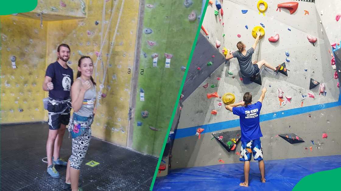 Tourists at the Climbing Barn Adventure Centre Tourists at the Climbing Barn Adventure Centre