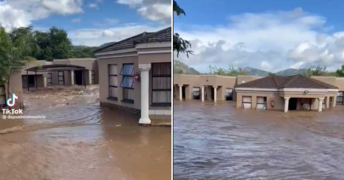 Flooded house