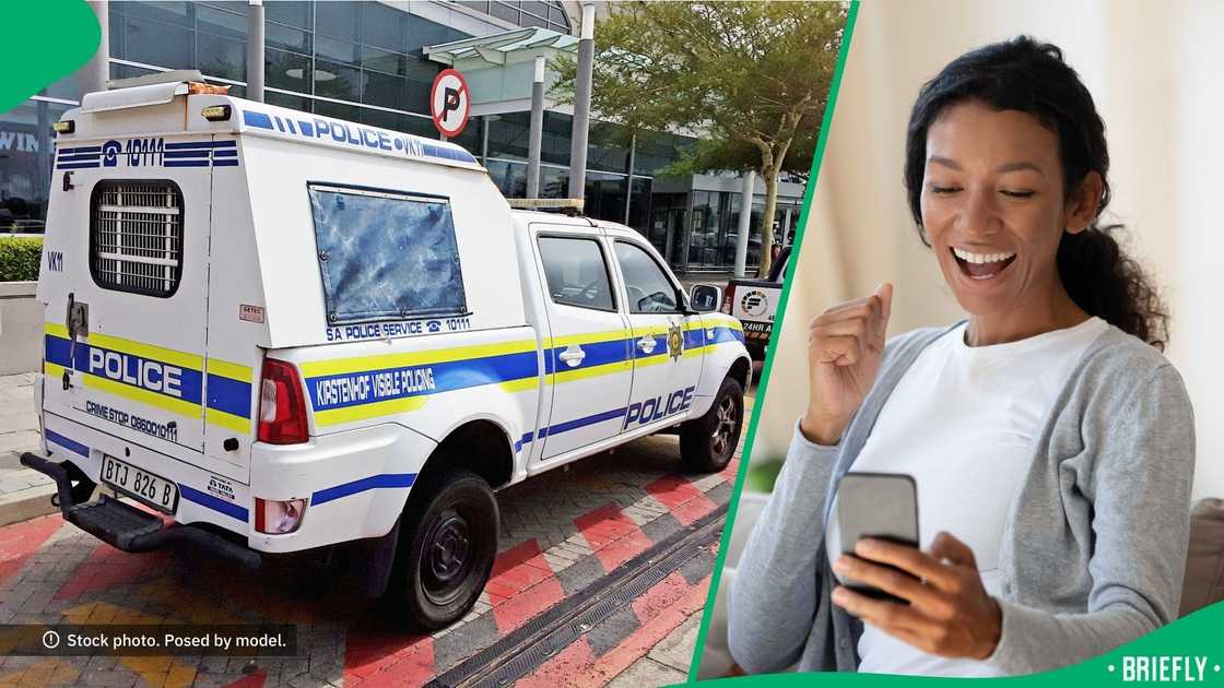 A dancing cop in a police van amused South Africans.