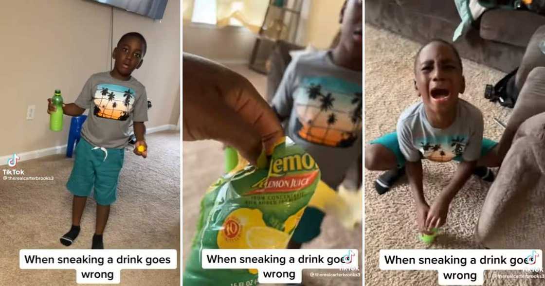 Mom catches son by trying to sneak a drink Mom catches son by trying to sneak a drink