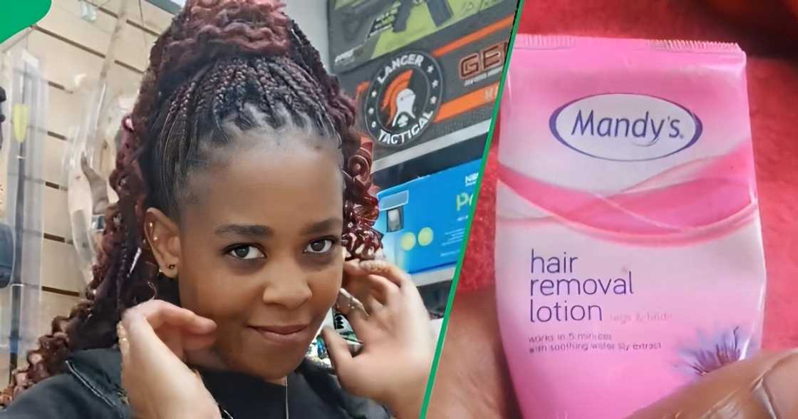 SA floored by lady using hair removal lotion