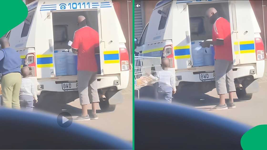 Some viewers called for accountability after footage surfaced of a police vehicle being utilised for personal shopping Some viewers called for accountability after footage surfaced of a police vehicle being utilised for personal shopping