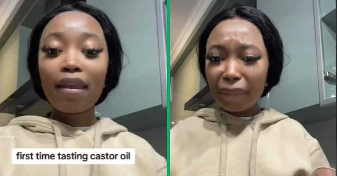 TikTok video shows woman trying castor oil for first time TikTok video shows woman trying castor oil for first time