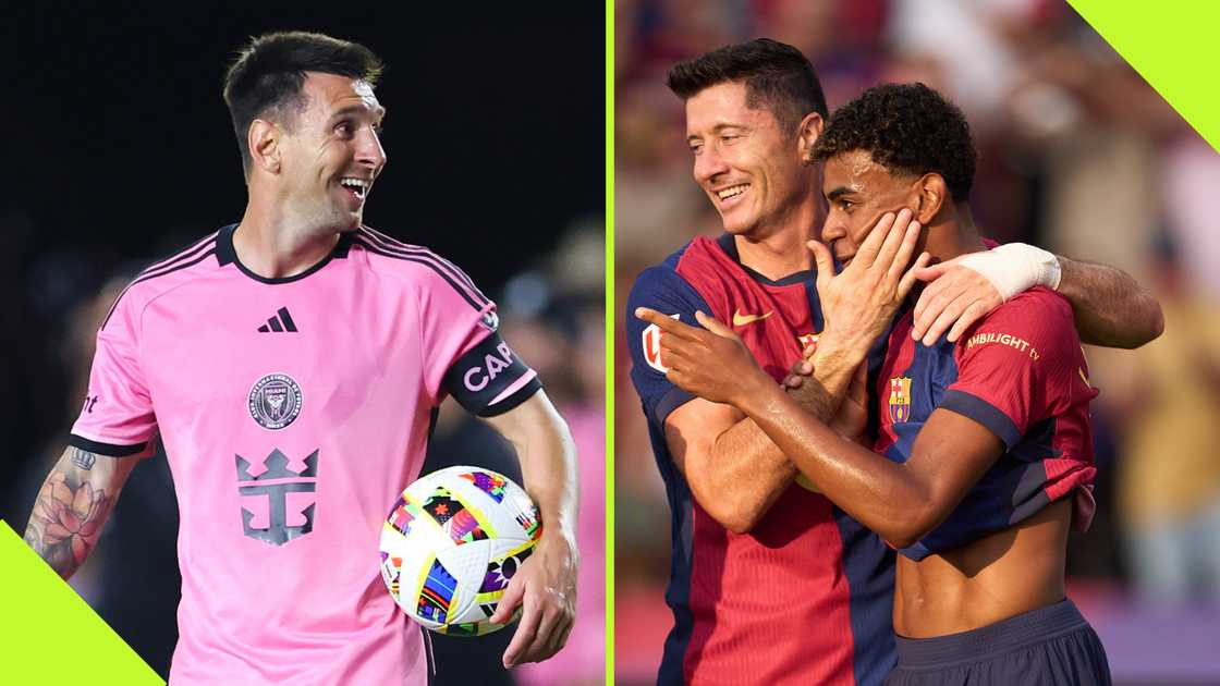 Lamine Yamal produced a Lionel Messi-esque assist to Robert Lewandowski. Lamine Yamal produced a Lionel Messi-esque assist to Robert Lewandowski.