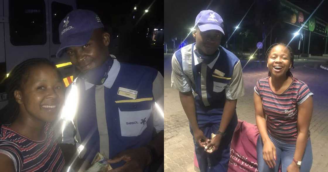 Kind Petrol Attendant Gets High Praise for Making SA Lady's Day Kind Petrol Attendant Gets High Praise for Making SA Lady's Day