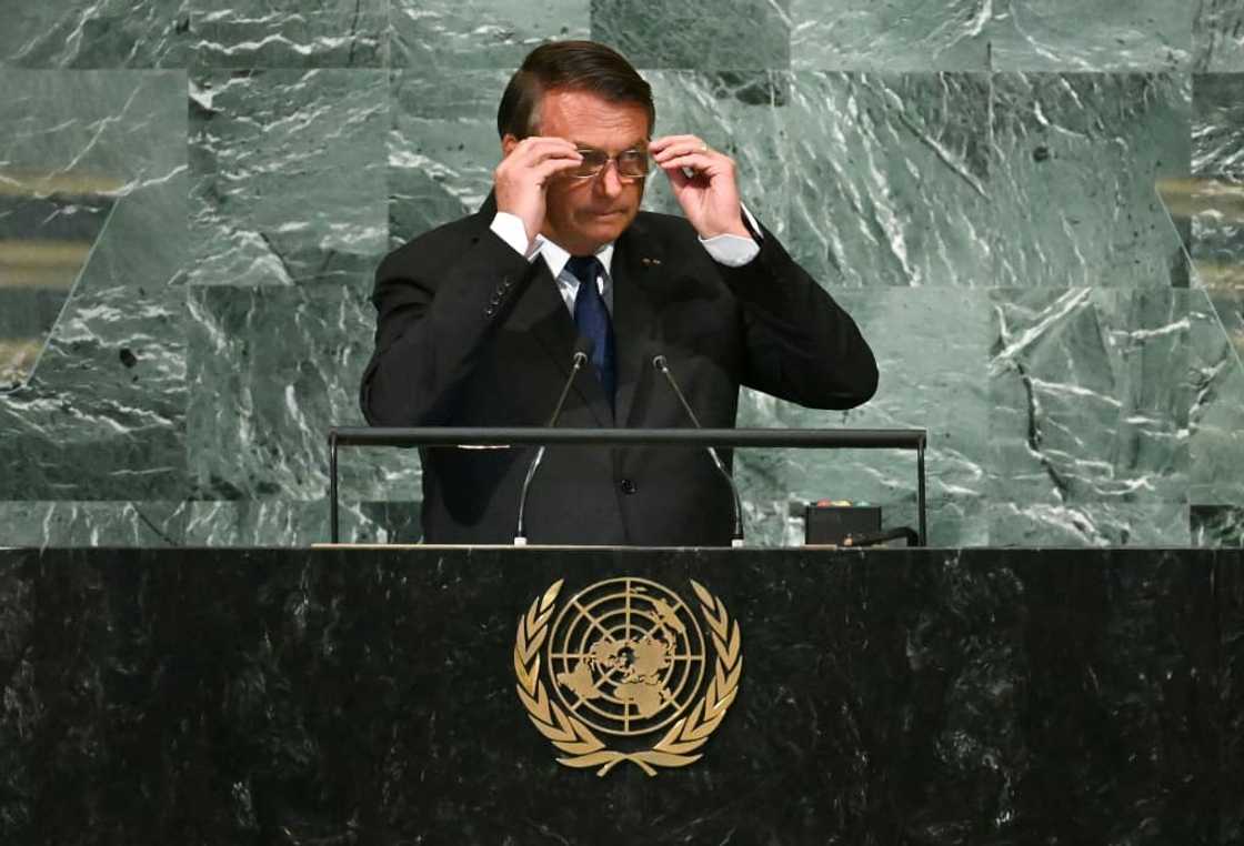 Brazilian President Jair Bolsonaro addresses the 77th session of the United Nations General Assembly Brazilian President Jair Bolsonaro addresses the 77th session of the United Nations General Assembly