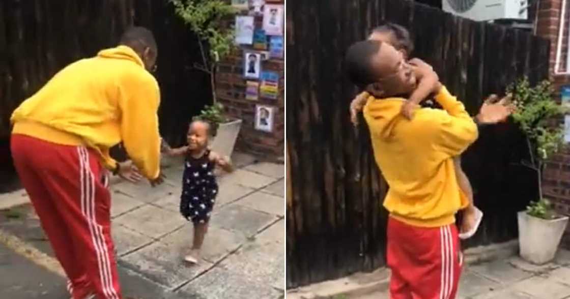 Father, daughter, school, cute, social media, Mzansi