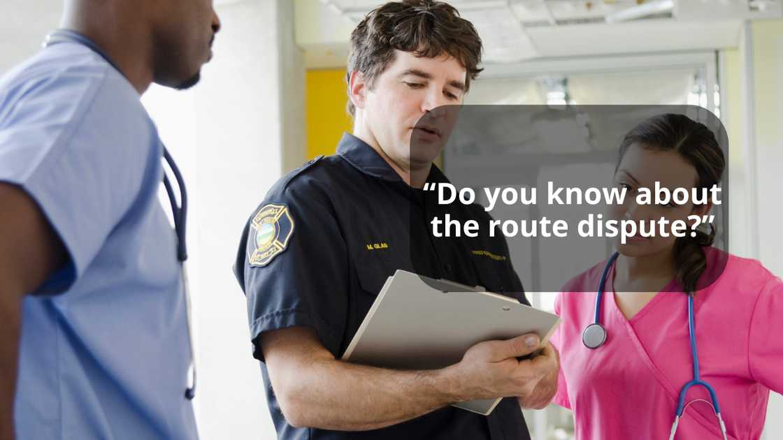 Police questioning a man in hospital Police questioning a man in hospital