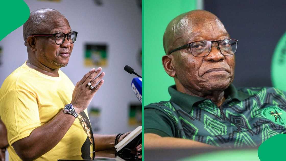 Fikile Mbalula, the African National Congress secretary general, slammed the MK Party and called it a Zuma project Fikile Mbalula, the African National Congress secretary general, slammed the MK Party and called it a Zuma project
