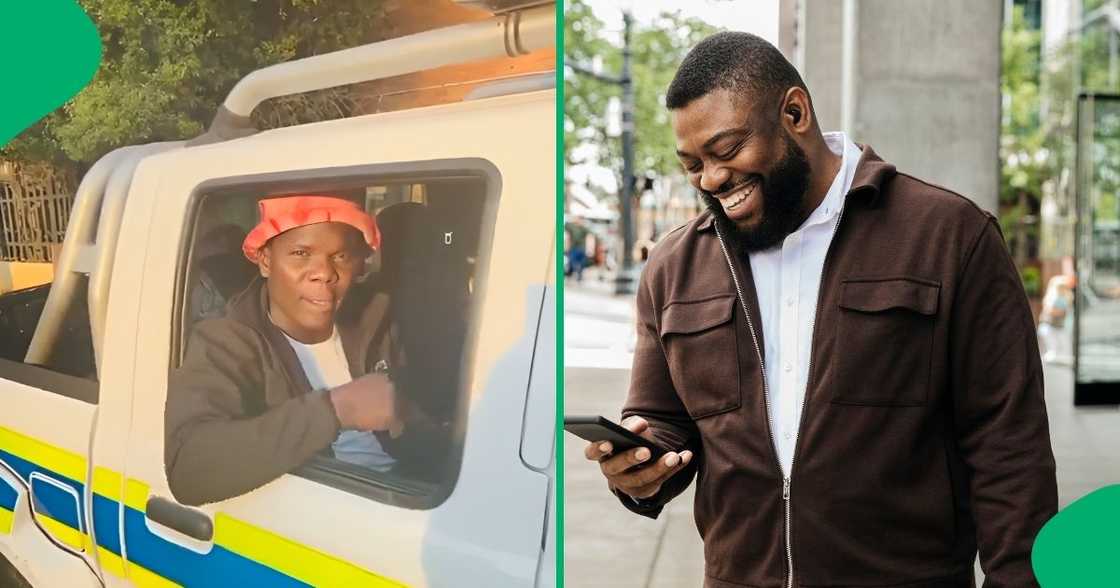 A Venda man hilariously ran his business from a police van, leaving the internet in stitches.