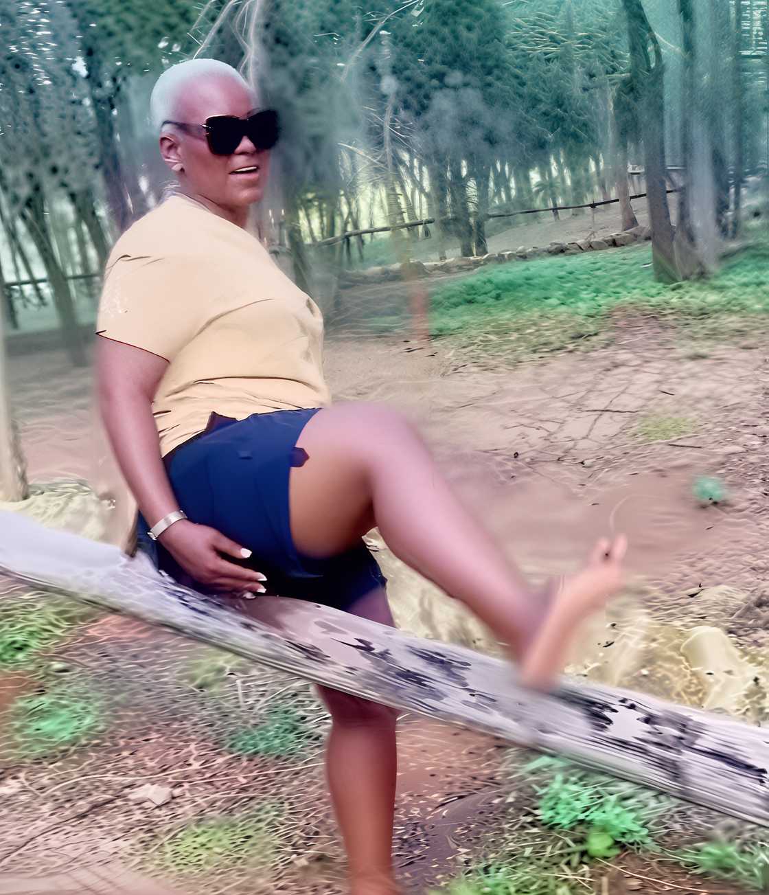 A woman received an unexpected reaction from a lion, which left her shocked in a video.