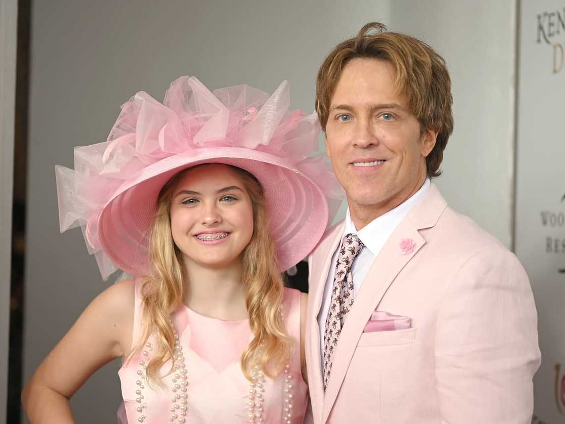 Dannielynn and her father at the annual Kentucky Derby