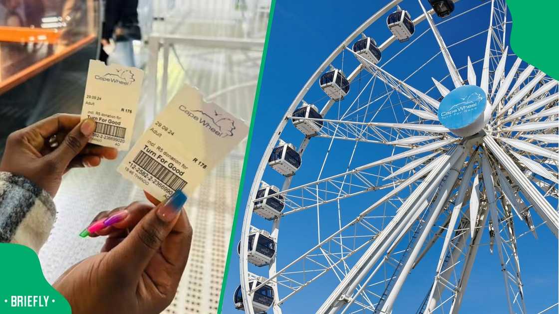 A couple went on the Cape Wheel.