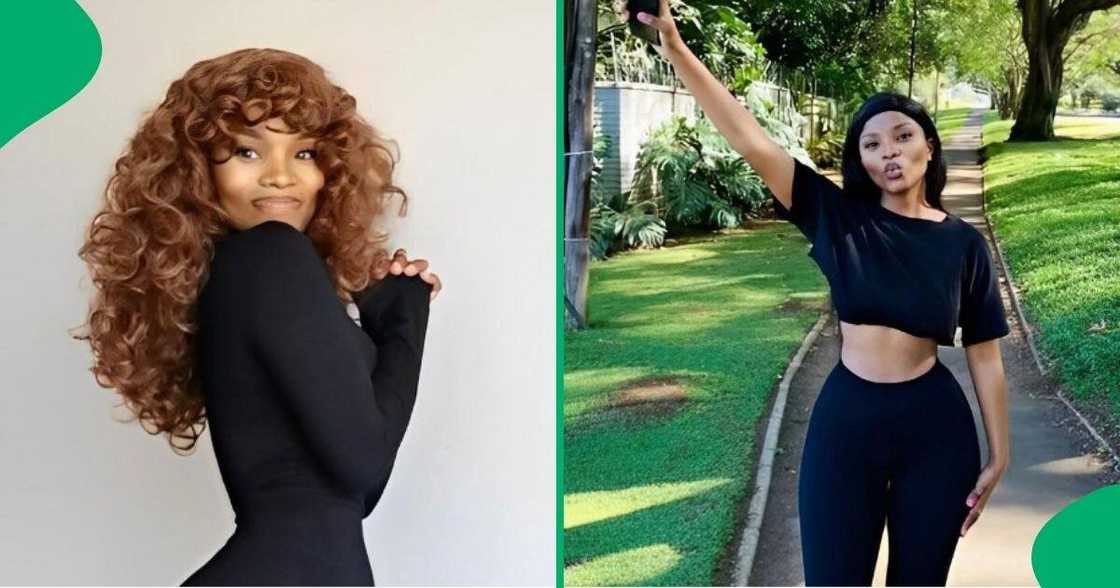 A woman showed a bright pink bodysuit from Shein. A woman showed a bright pink bodysuit from Shein.