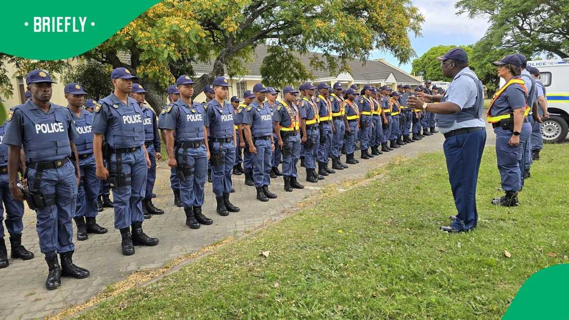Members of the South African Police Service raided Small Street in Johannesburg Members of the South African Police Service raided Small Street in Johannesburg