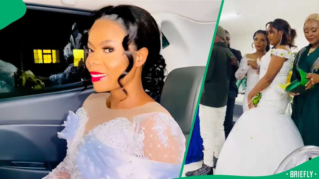 The woman even carried a bag matching the bride's and had a similar hairstyle The woman even carried a bag matching the bride's and had a similar hairstyle