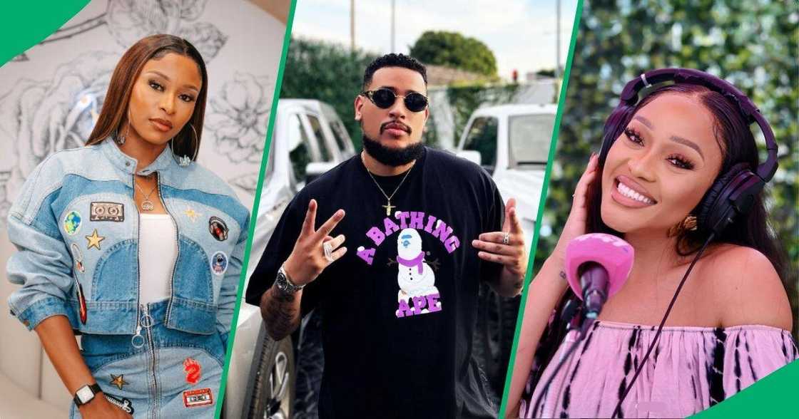 South African celebrities, DJ Zinhle, AKA and Thando Thabethe South African celebrities, DJ Zinhle, AKA and Thando Thabethe