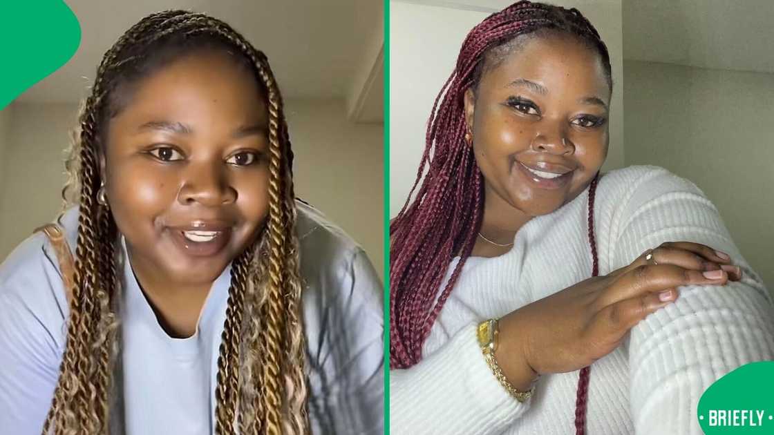 A woman showcased the amount of fruit and vegetables she bought for R250. A woman showcased the amount of fruit and vegetables she bought for R250.