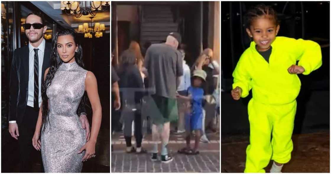 Kim Kardashian's Lover Pete Davidson Goes out Shopping with Kanye West's Son Saint Kim Kardashian's Lover Pete Davidson Goes out Shopping with Kanye West's Son Saint