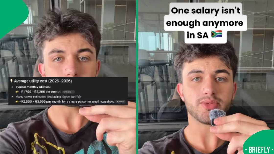 The visual on the right showed a man saying one salary is not enough