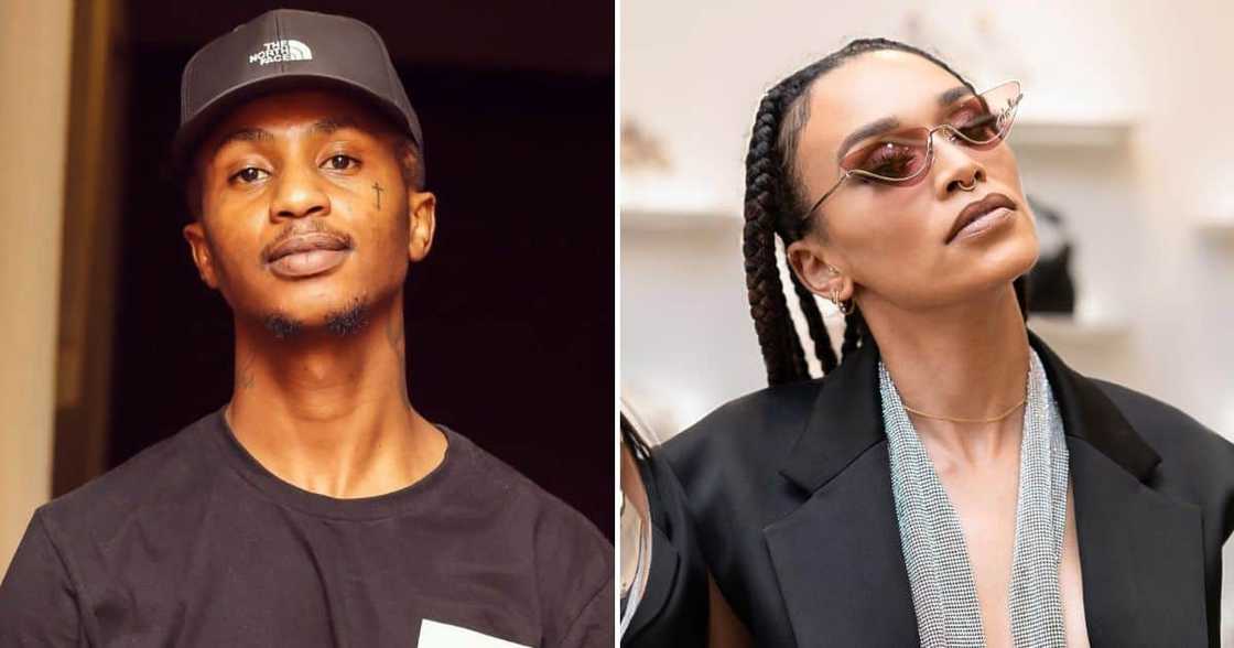 Emtee is hurt to hear he isn't on Pearl Thusi's level. Emtee is hurt to hear he isn't on Pearl Thusi's level.