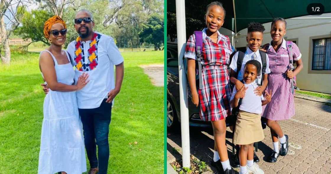 Mom posts a TikTok video of dad dropping their kids to school. Mom posts a TikTok video of dad dropping their kids to school.