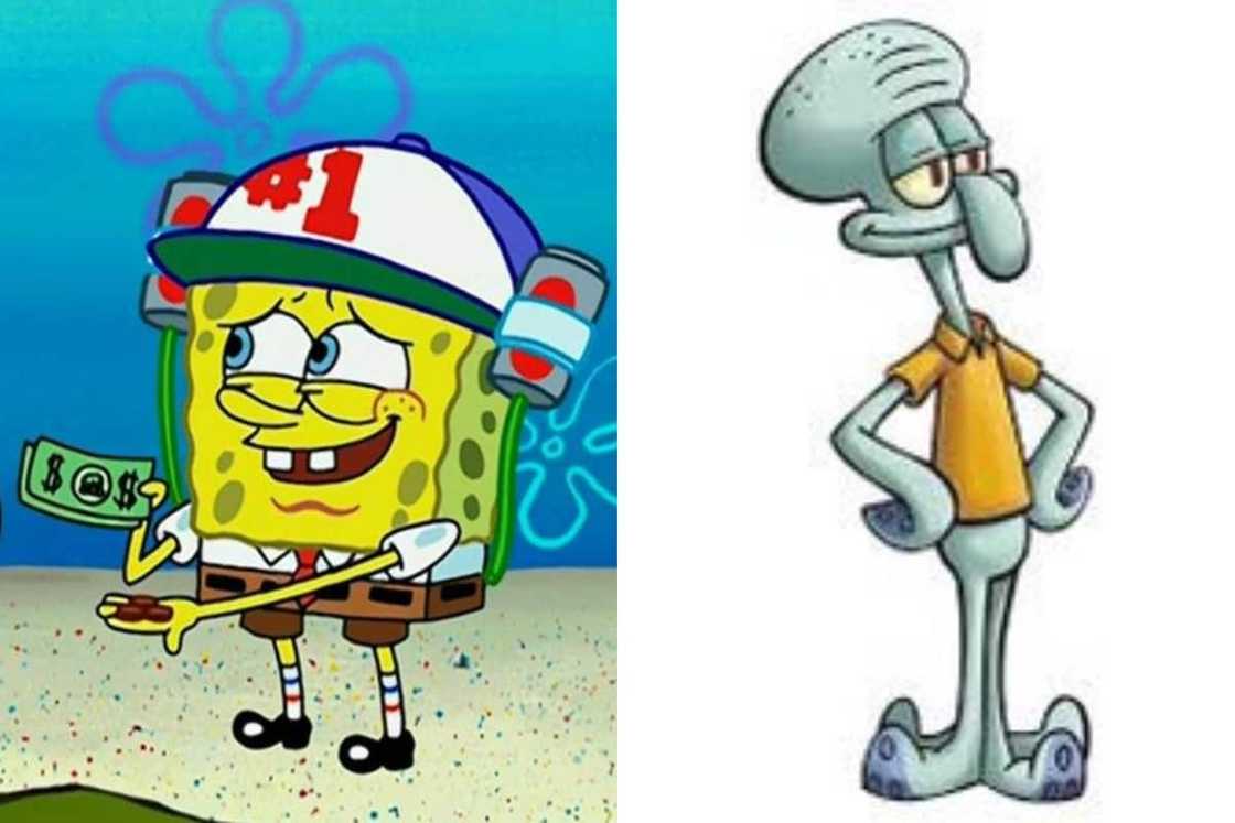 Squidward Tentacles and his neighbour, SpongeBob Squidward Tentacles and his neighbour, SpongeBob