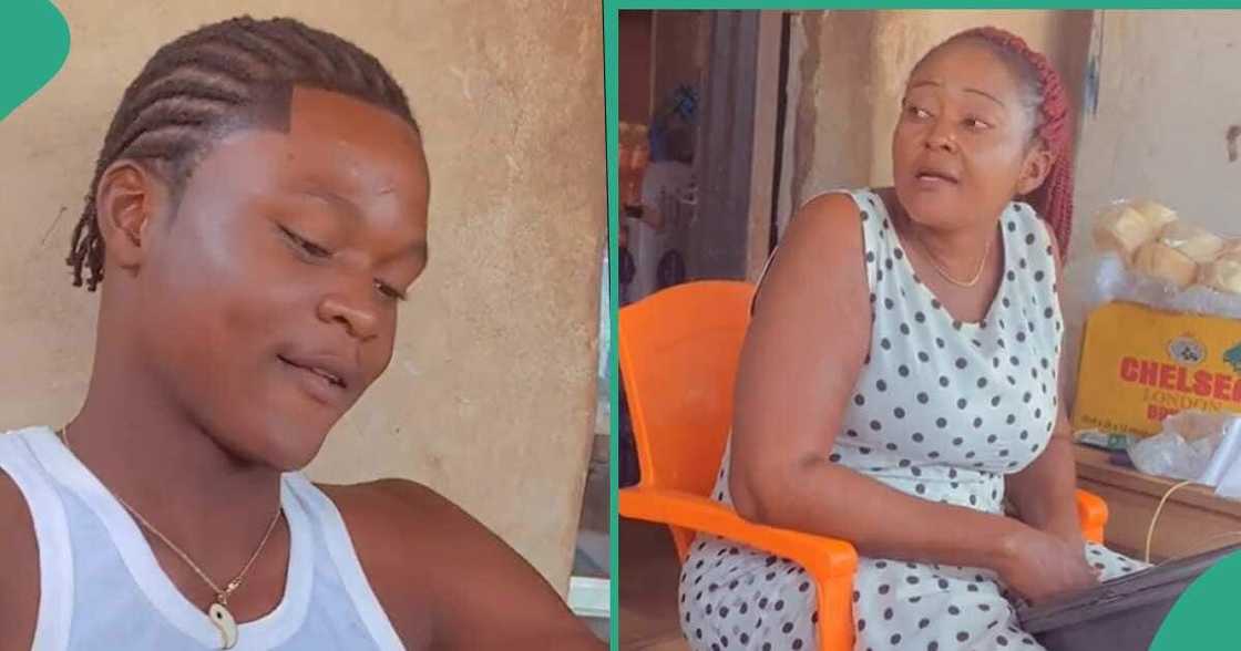 A Nigerian boy who braided his hair. A Nigerian boy who braided his hair.