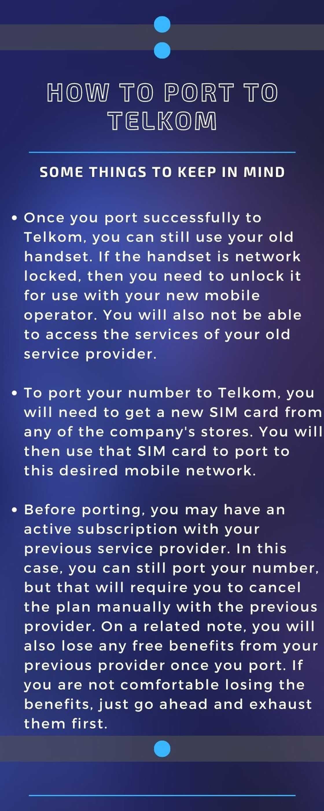How to port to Telkom today How to port to Telkom today