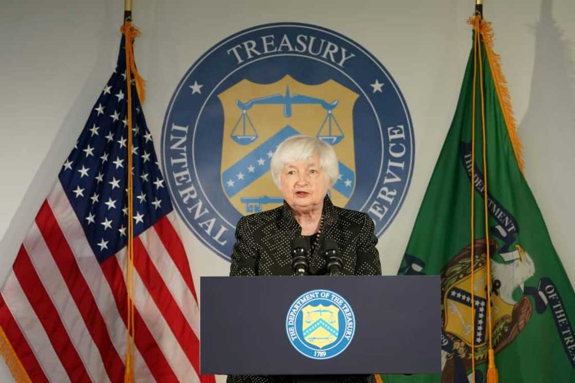 US Treasury Secretary Janet Yellen attends an event in McLean, Virginia a day after the world's biggest economy lost its top-tier credit rating from Fitch US Treasury Secretary Janet Yellen attends an event in McLean, Virginia a day after the world's biggest economy lost its top-tier credit rating from Fitch