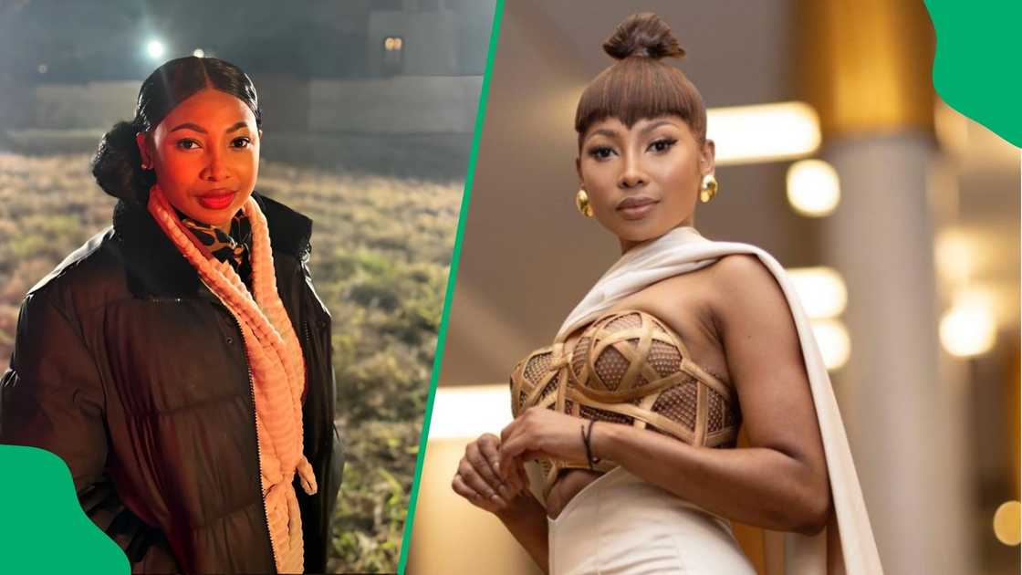 Enhle Mbali has showed off her runway look. Enhle Mbali has showed off her runway look.