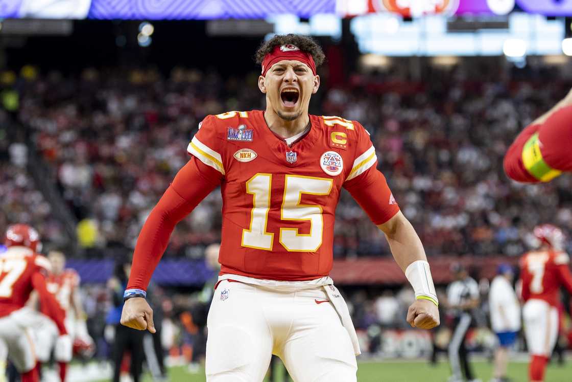 Patrick Mahomes at Allegiant Stadium in Las Vegas