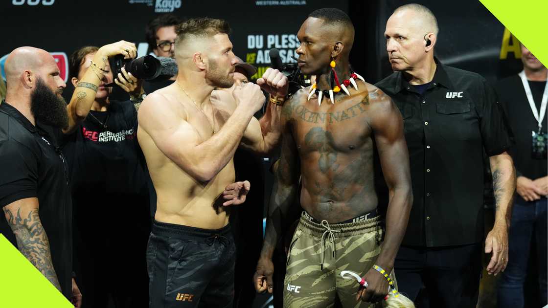Israel Adesanya and Dricuss du Plessis, UFC 305 Israel Adesanya and Dricuss du Plessis, UFC 305