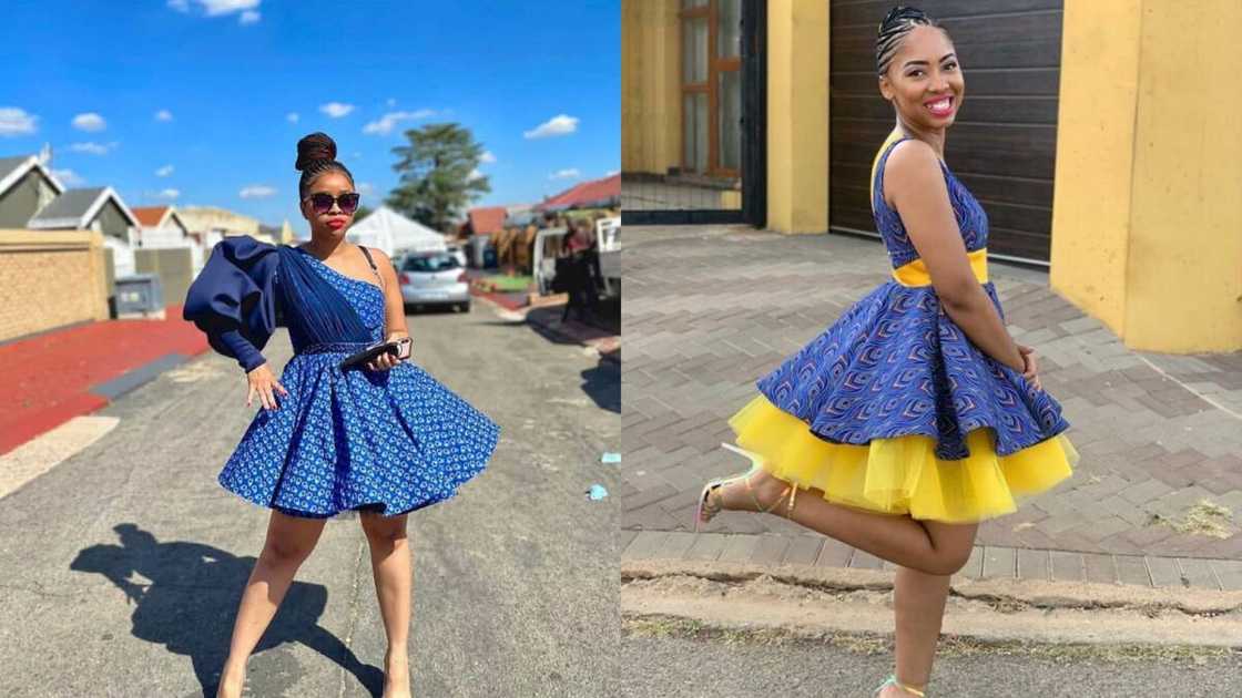 Blue and yellowish Sesotho skater