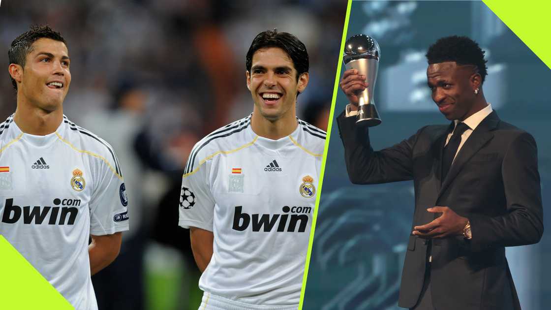 Ricardo Kaka sent a heartwarming message to Vinicius Junior on the back of his FIFA The Best triumph. Photos by Jasper Juinen and Mohamed Farag - FIFA. Ricardo Kaka sent a heartwarming message to Vinicius Junior on the back of his FIFA The Best triumph. Photos by Jasper Juinen and Mohamed Farag - FIFA.
