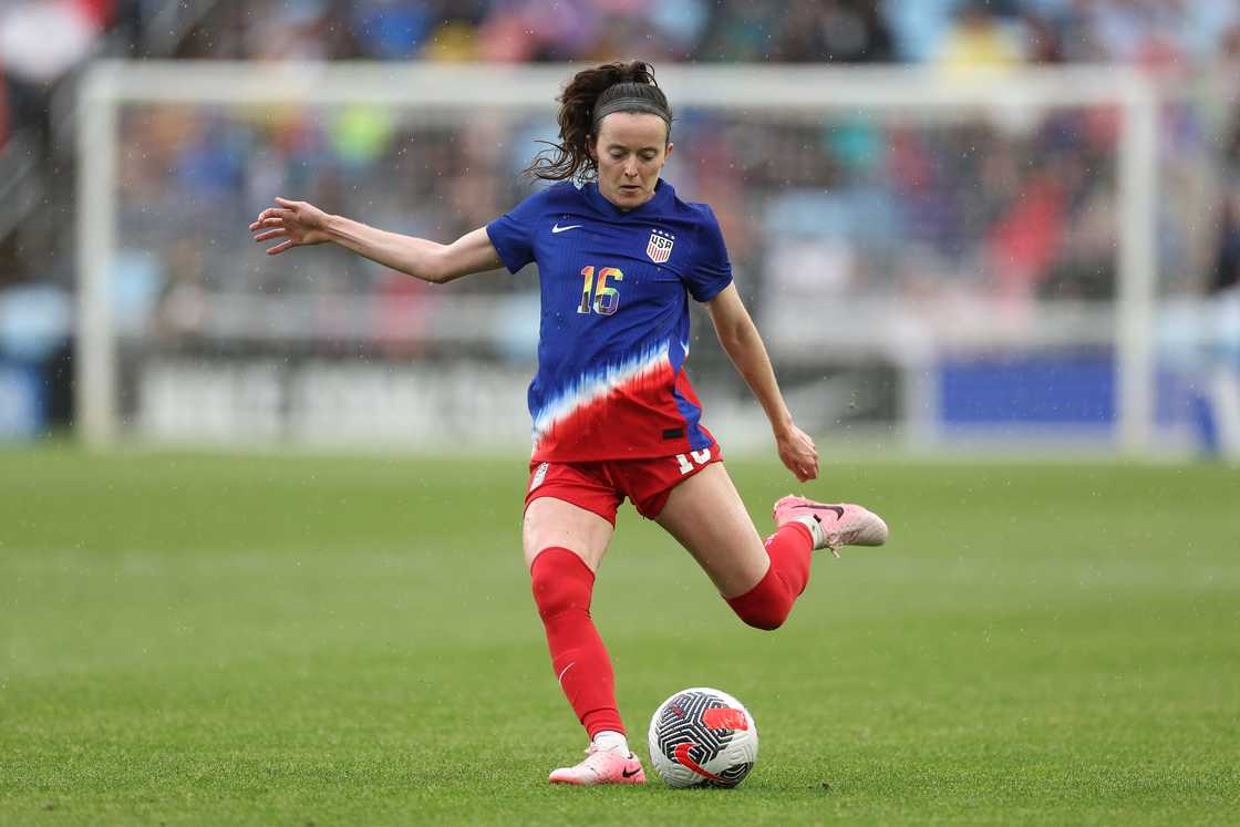 Rose Lavelle at a match between the US and Korea Rose Lavelle at a match between the US and Korea