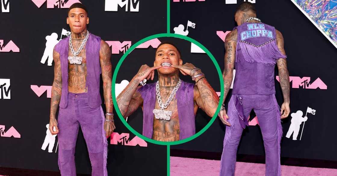 NLE Choppa attends the 2023 MTV Video Music Awards at Prudential Centre on 12 September 2023, in Newark, New Jersey. NLE Choppa attends the 2023 MTV Video Music Awards at Prudential Centre on 12 September 2023, in Newark, New Jersey.