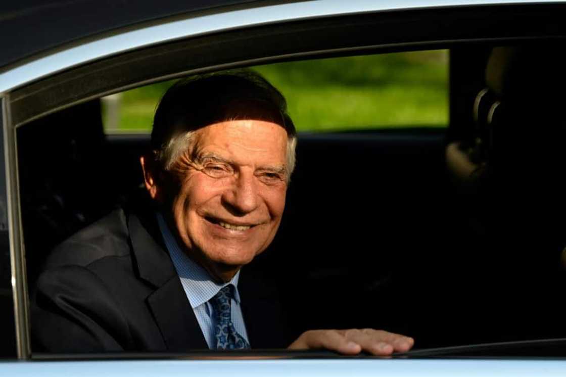 EU foreign policy chief Josep Borrell leaves after delivering a speech at Peking University in Beijing EU foreign policy chief Josep Borrell leaves after delivering a speech at Peking University in Beijing