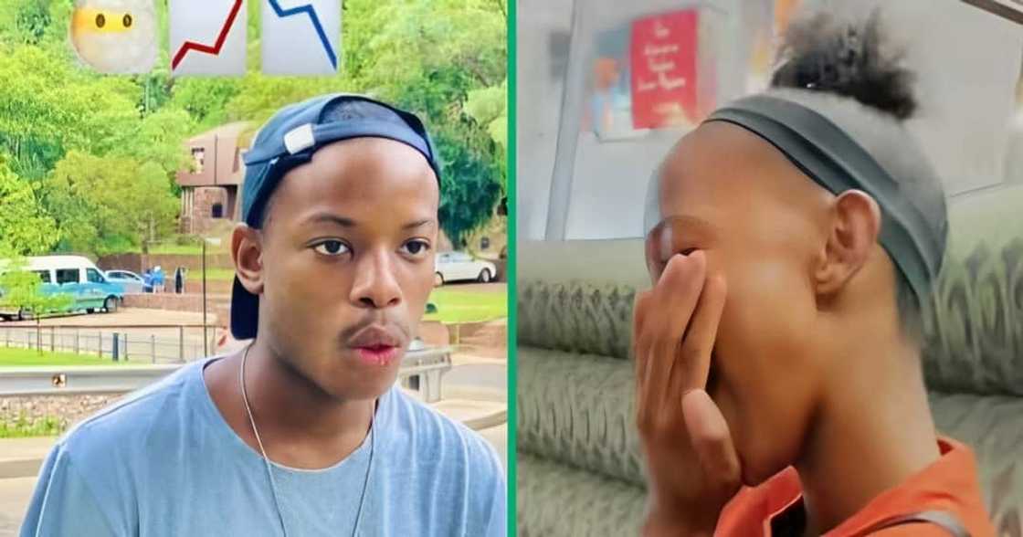 A TikTok video shows a man surpring his ex pathern. A TikTok video shows a man surpring his ex pathern.
