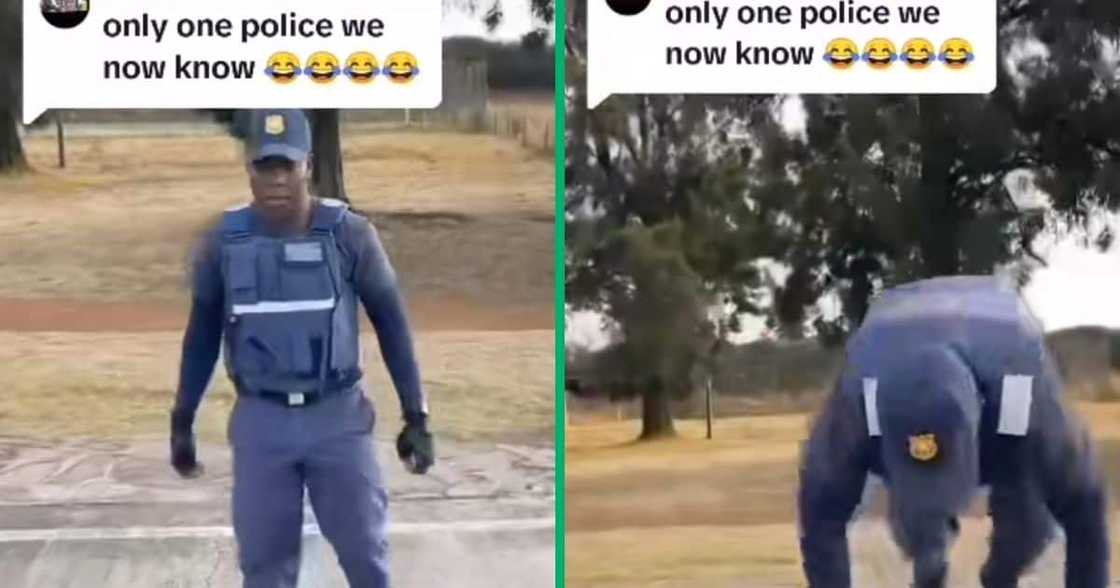 A cop is training A cop is training