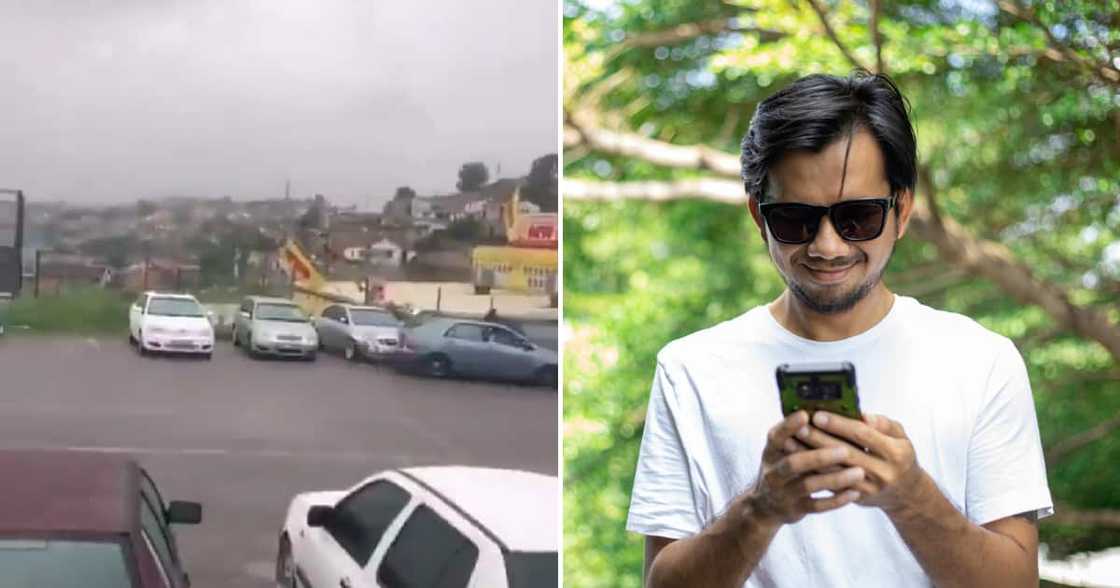 A Toyota bumped into a parked car while drifting. A Toyota bumped into a parked car while drifting.