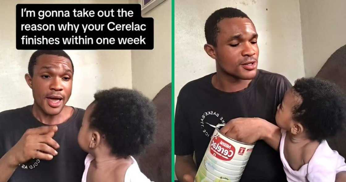 TikTok video shows man eating baby's Cerelac TikTok video shows man eating baby's Cerelac