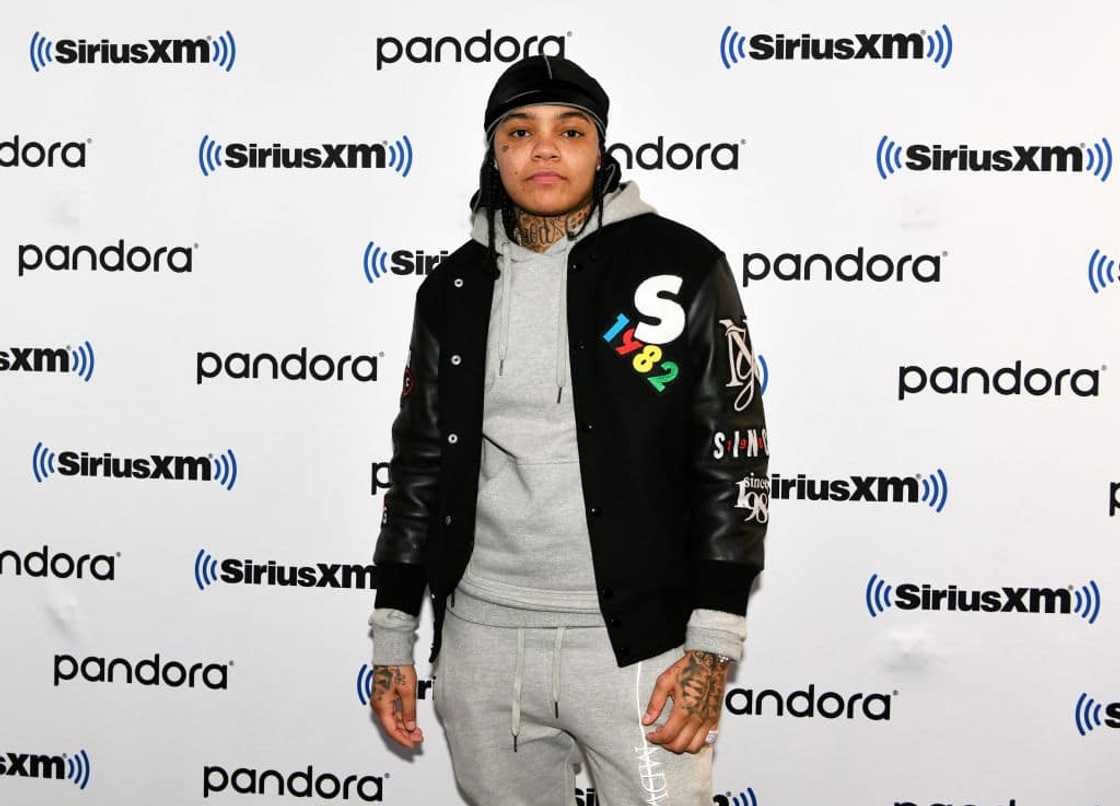 Rapper Young M.A in New York City. Rapper Young M.A in New York City.