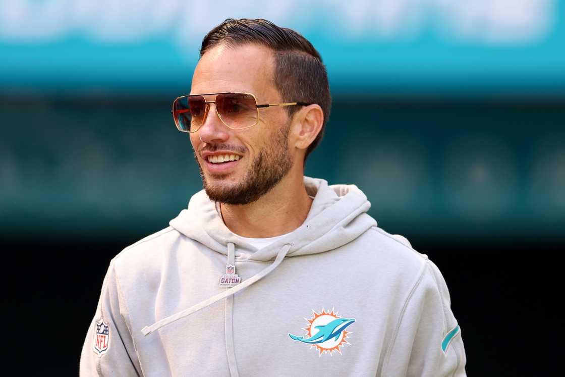 Mike McDaniel at Hard Rock Stadium Mike McDaniel at Hard Rock Stadium