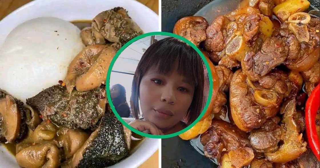 Mzansi woman cooks traditional African cuisine. Mzansi woman cooks traditional African cuisine.