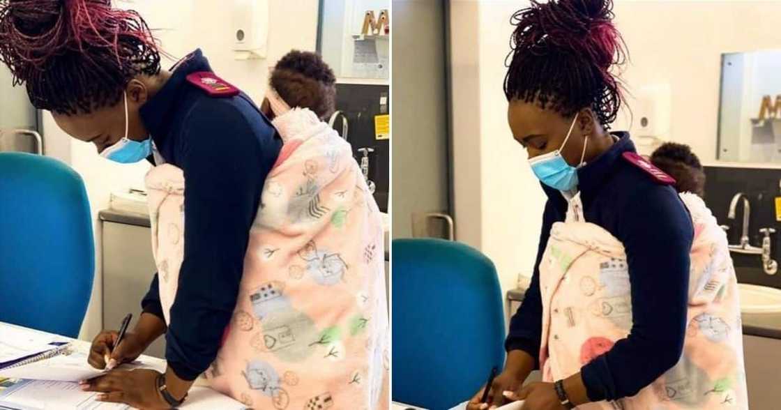 Local nurse holds baby while mom gets treated, photos go viral Local nurse holds baby while mom gets treated, photos go viral