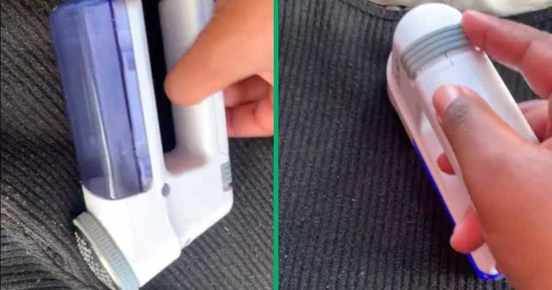 TikTok video of Dischem machine for lint removal