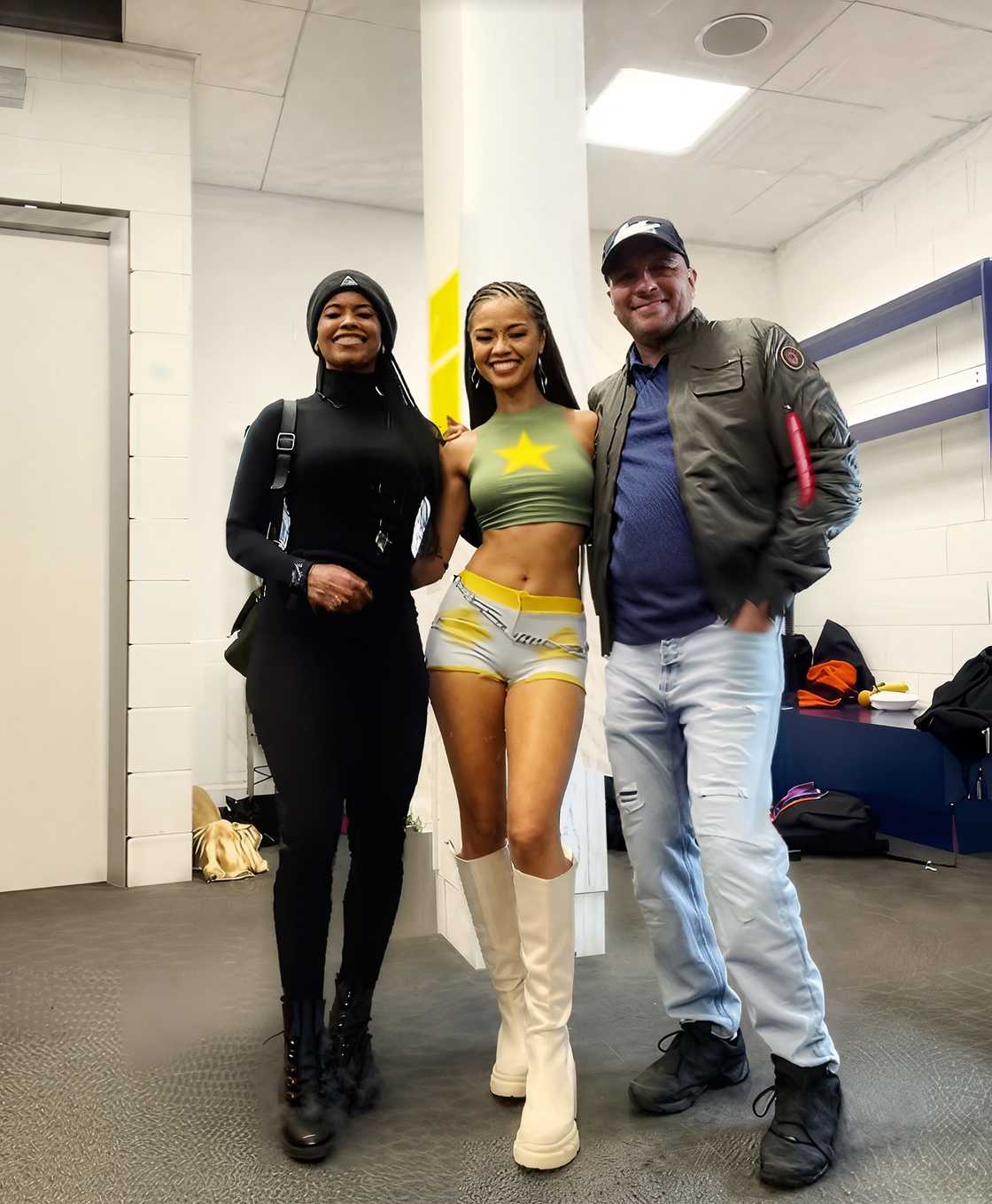 Tyla with her parents Sharleen and Sherwin Seethal